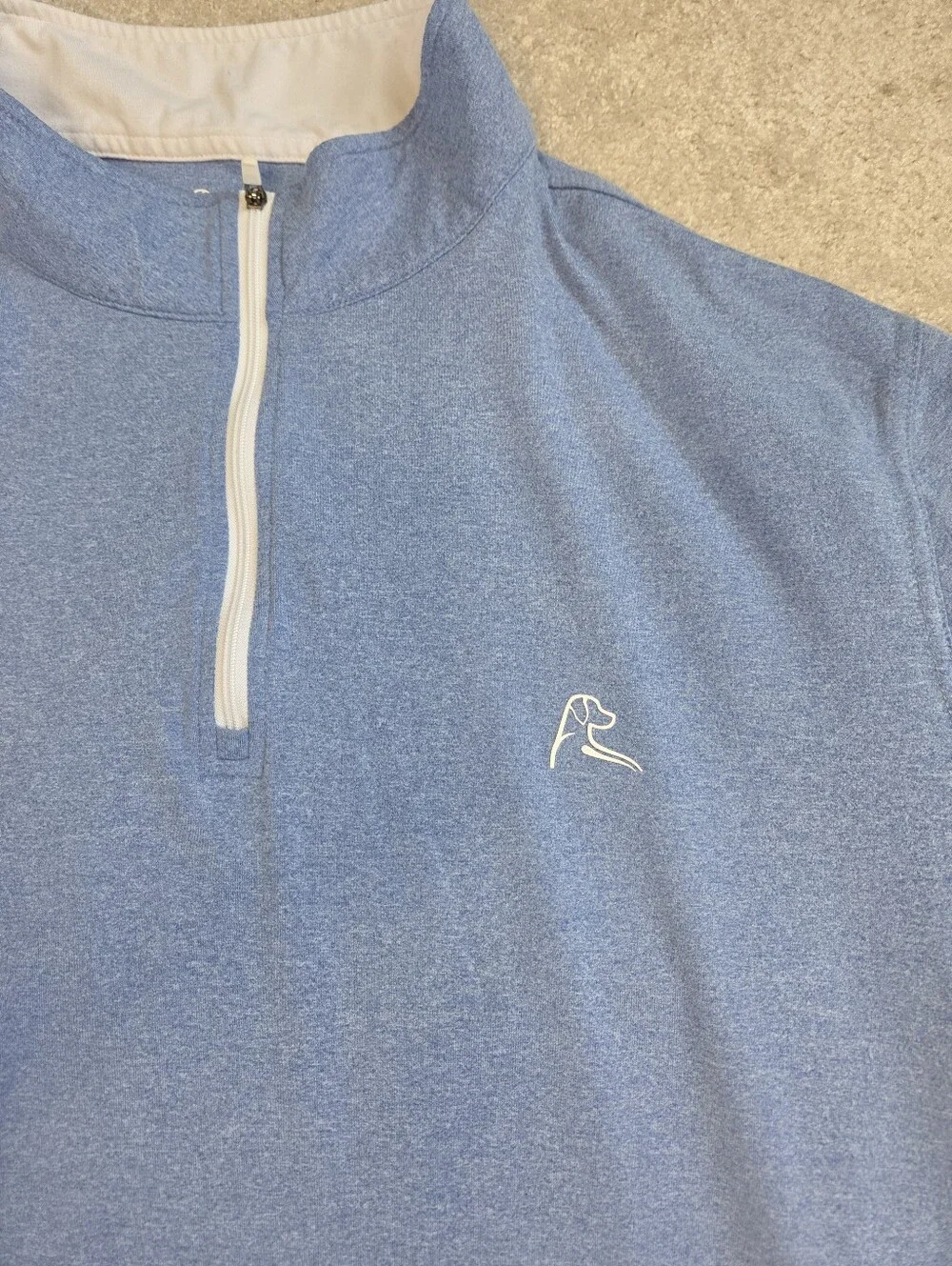 Rhoback Light Blue Quarter‑Zip Pullover